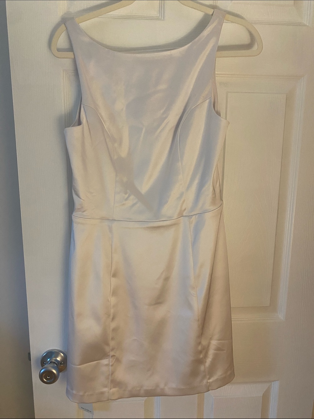 Abercrombie & Fitch Ivory Satin Midi Dress